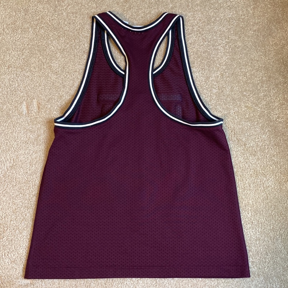 Reebok Maroon Racerback Tank with White Lettering - Picture 3 of 3